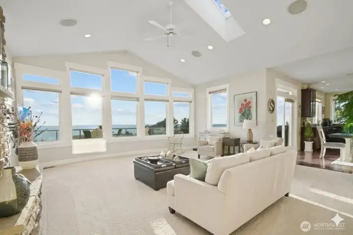 Living Rm 2, Sofa & chairs virtually staged