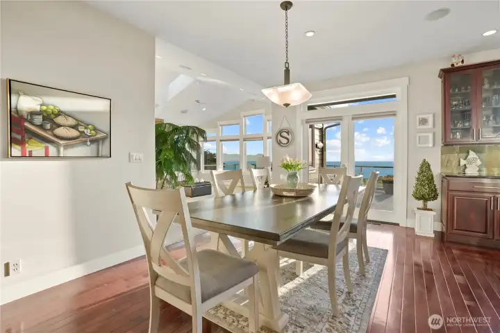 Large dining area with incredible views