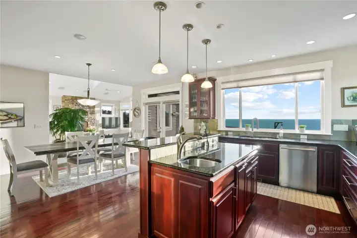 Kitchen with a "view to die for"