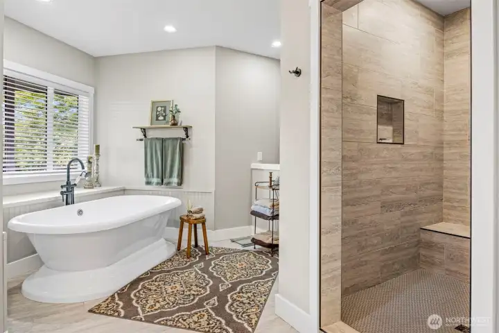 Primary bath with large walk in shower Primary bath with large walk in shower