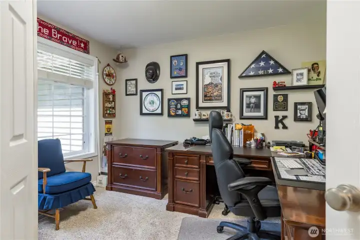 Main floor office or 4th bedroom has double-door entry.