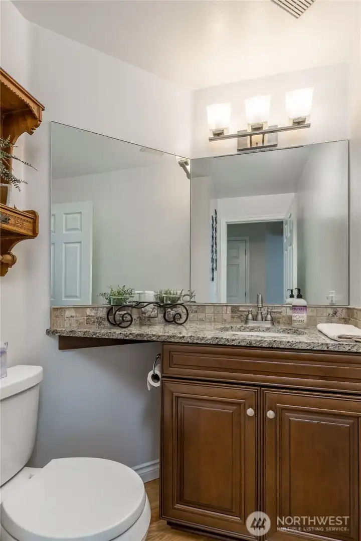 Half bath on the main floor