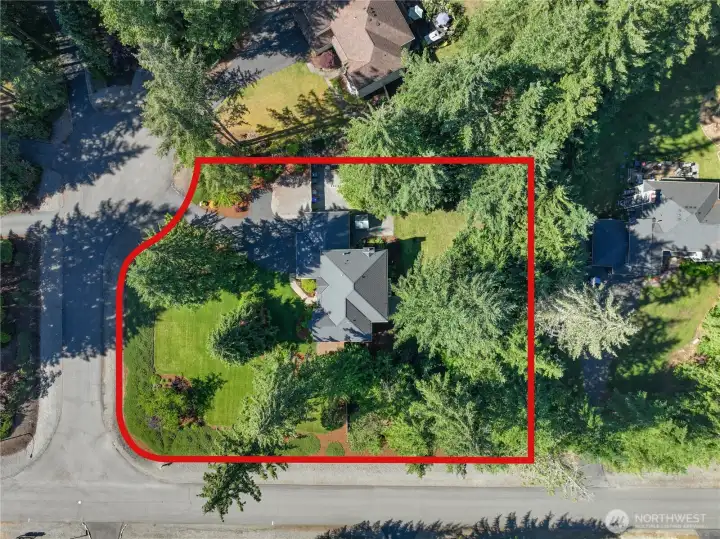 Approximate property lines shown - 0.76 Acre