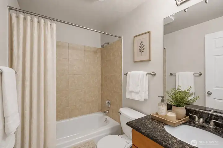 2nd full bath virtually staged