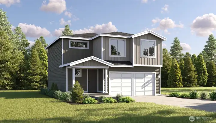 Image is a Rendering! Photographs are for illustrative purposes only. Features, finishes, interior/exterior colors, landscaping and floorplan shown may vary from actual homes built
