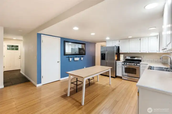 Entry and kitchen