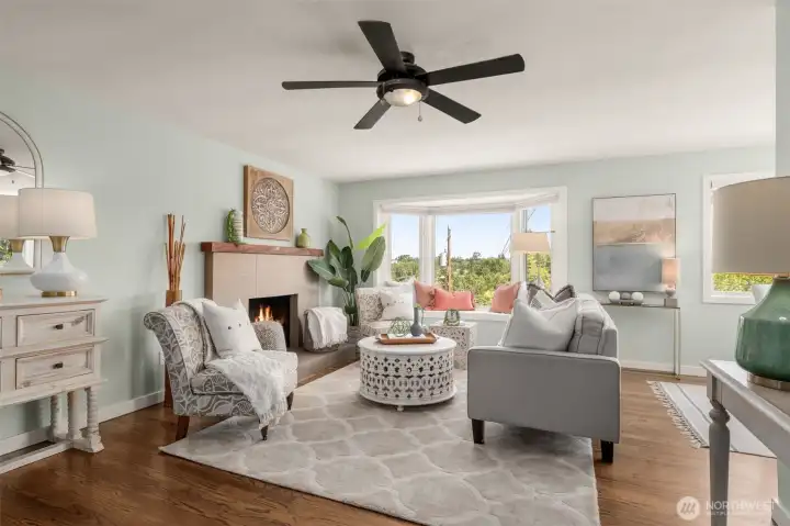 Cozy Wood Burning Fireplace & Charming Window Seat Cozy Wood Burning Fireplace & Charming Window Seat