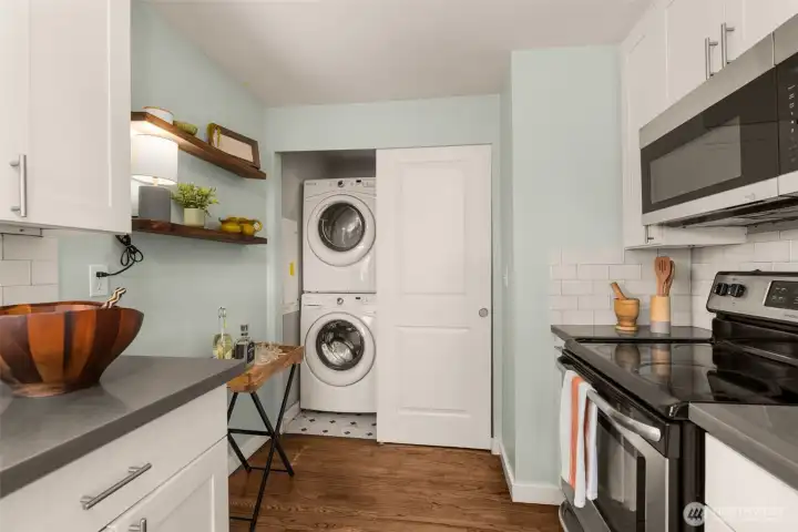 Closet Converted into Laundry Area & Pantry Space Closet Converted into Laundry Area & Pantry Space