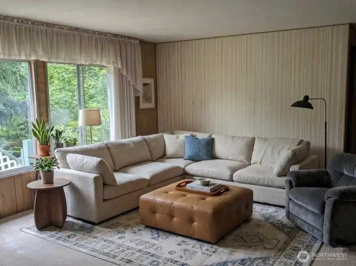 Formal living room off dining room (virtually staged) Formal living room off dining room (virtually staged)