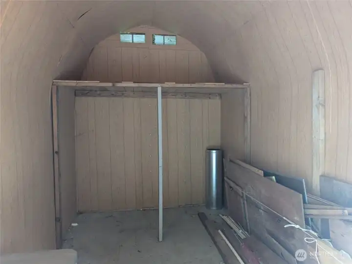 Storage shed interior Storage shed interior