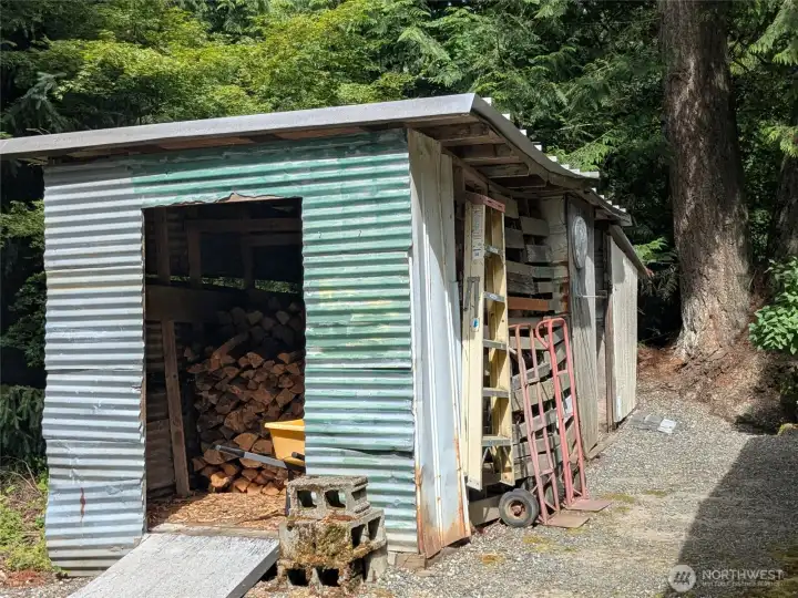 One of two wood sheds (w/ approx 5 cords of wood!) One of two wood sheds (w/ approx 5 cords of wood!)