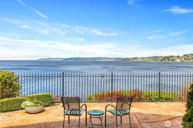 Tiled patio to enjoy your favorite beverage while taking in the beauty of waterfront living.