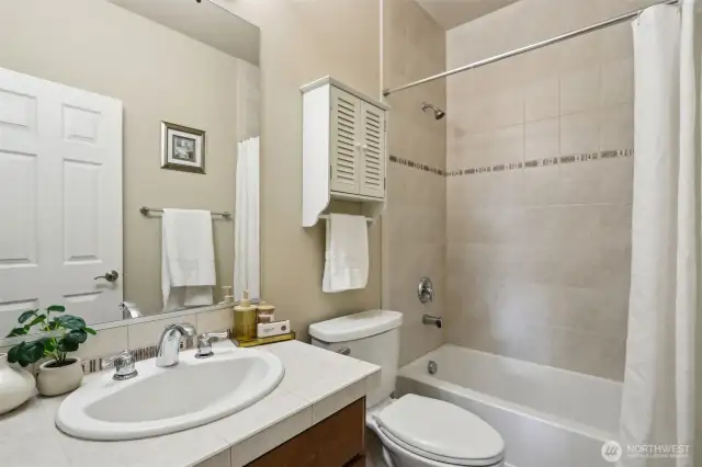 Second Full Bathroom with Tile wall plus Tile Flooring