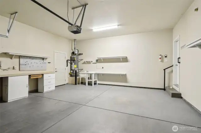 Attached Two-Car Garage complete with Man-door access to the yard