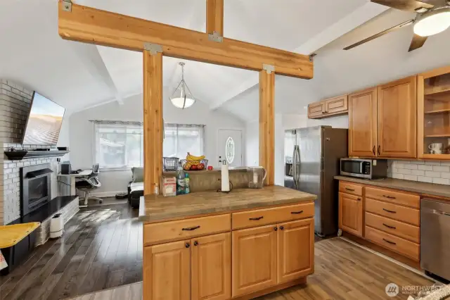 kitchen to living room
