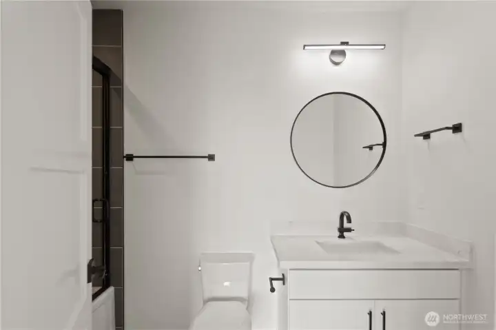 Attached full bath...