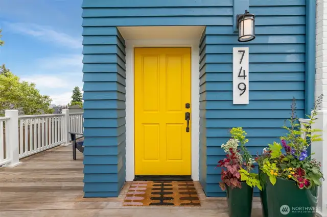 Wrap around Ipe wood front porch