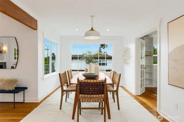 Spacious dining room