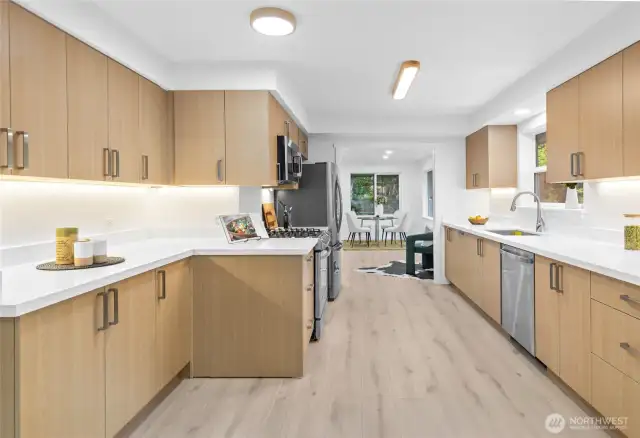 Bright chef-inspired kitchen.