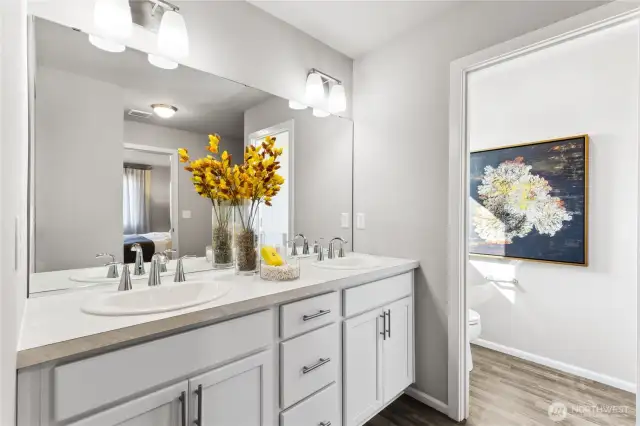 Photos are from the Lina model home in prior community. Finishes, upgrades, and features will vary.