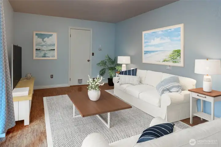 Family Room (Virtually staged)