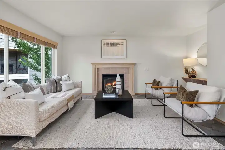 Perfectly sized room featuring durable and stylish tile flooring.