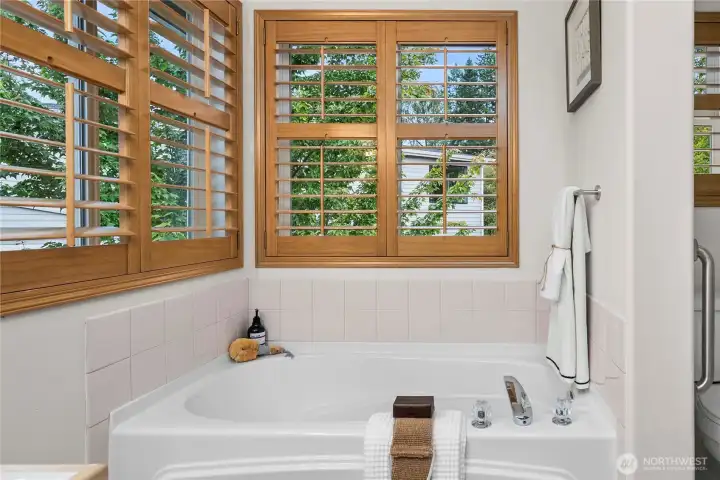 Imagine soaking in the tub, bathed in natural light and total tranquility—your personal spa retreat.