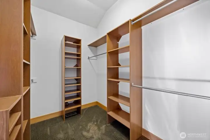 Walk in closet primary bedroom