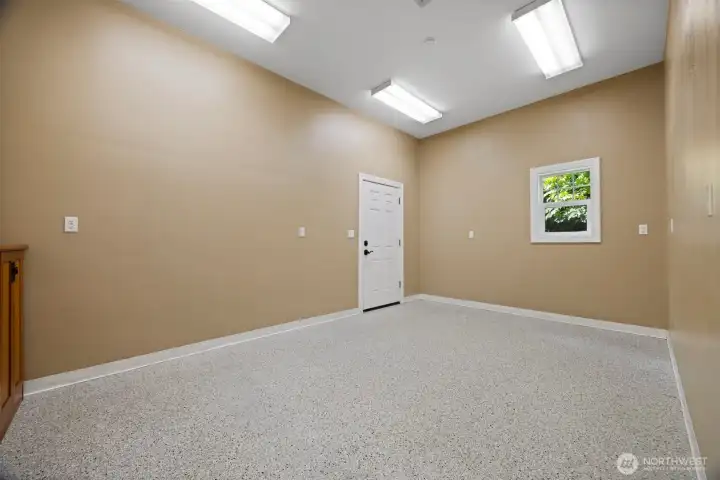 sleeping area in detached shop
