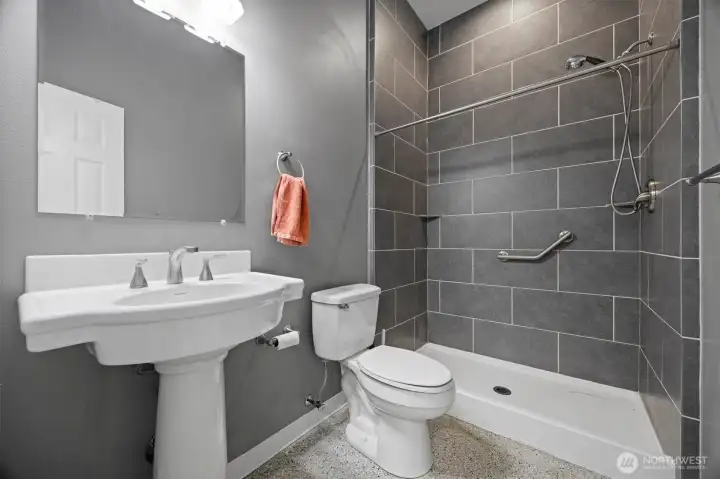 3/4 bathroom in detached shop