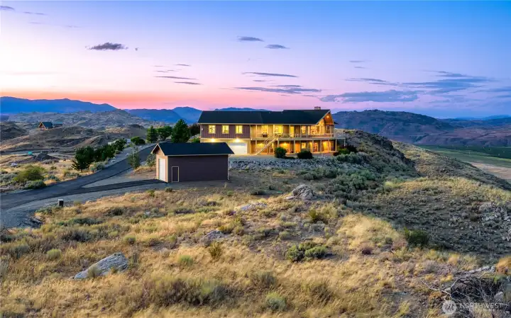 Home and a detached boat garage