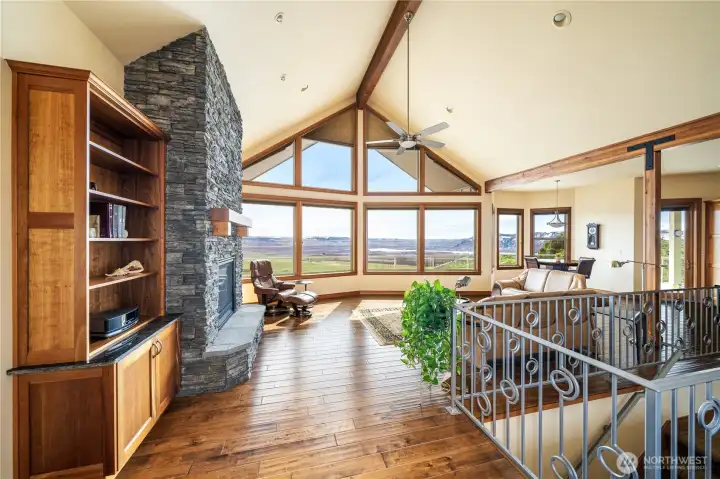 Main level living room with a view
