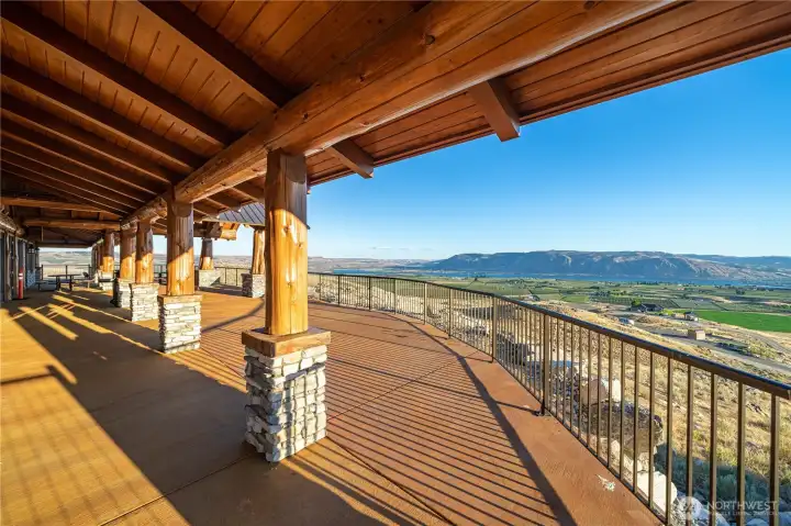 Community lodge back patio