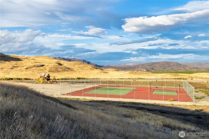 Community tennis and pickleball courts