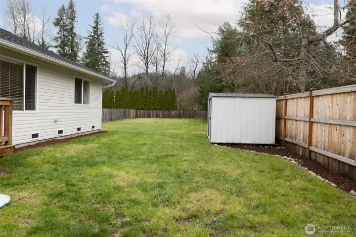 Backyard A - shed stays