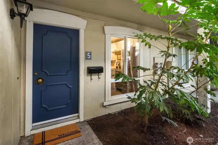 First level condominium with no stairs.