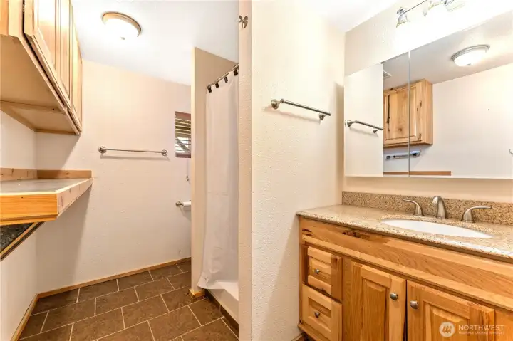 Lower Level Bathroom - View 1.