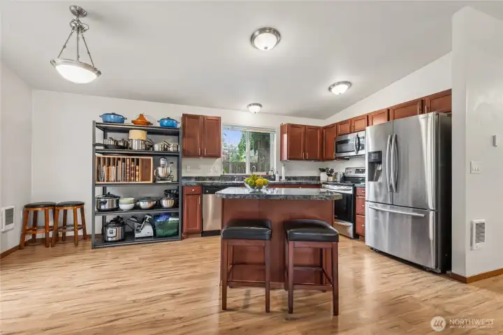 Stainless appliances—including a 2024 range—are all included, making move-in simple and stress-free. It’s a kitchen ready for your next meal, gathering, or culinary experiment.