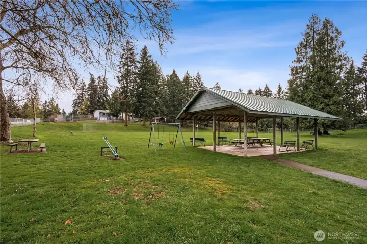 The community enjoys a private Park with picnic tables and playfield. It’s perfect for an active, outdoor-friendly lifestyle.