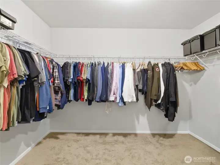 Spacious walk-in closet