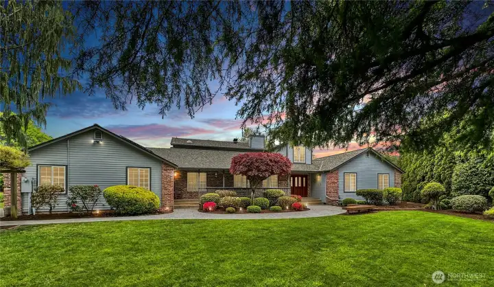 This Incredible Country Setting Minutes from town featuring this Custom Built Home, First Time on the Market with 3.36 level acreage, detached shop with 2 car carport, attached large garage and Mt. Rainier View!
