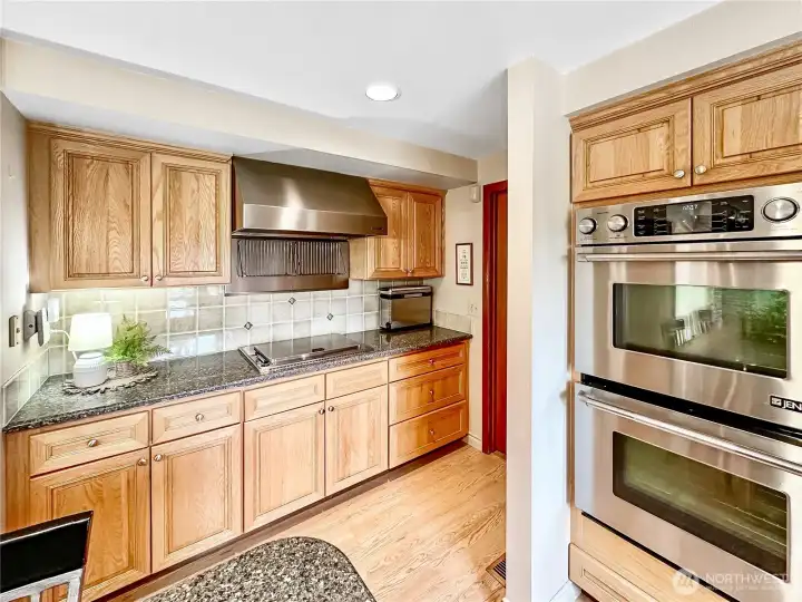 All appliances are JennAir...double ovens, indoor grill, microwave, gas cook top range and refrigerator.