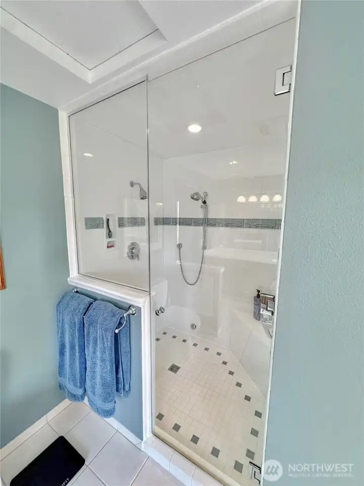 Primary bath steam shower.