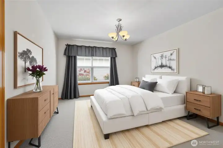 Generous Primary Bedroom - Virtually Staged