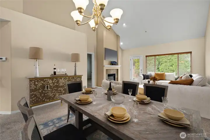 virtually staged dining room virtually staged dining room