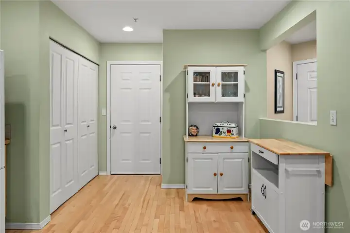 The door from the garage leads into the utility area just off the kitchen The door from the garage leads into the utility area just off the kitchen