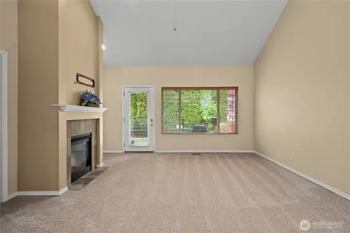The living room opens features lots of light The living room opens features lots of light