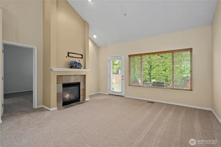 The main floor primary suite is accessible just off the living room The main floor primary suite is accessible just off the living room