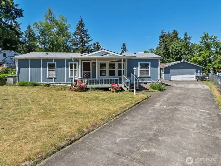 Perfectly situated  at the end of the cul-de-sac on large 1/4 acre lot.