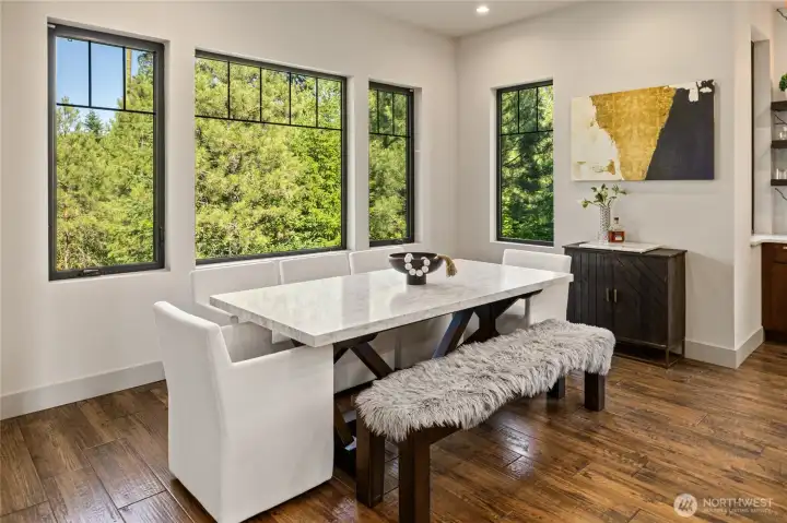 Kitchen with large window Kitchen with large window